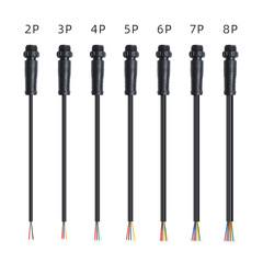 Wholesale 2-8 Core Waterproof M12 Power Cord Outdoor Cable Male-Female Adapter IP67 Waterproof Aviation Connector