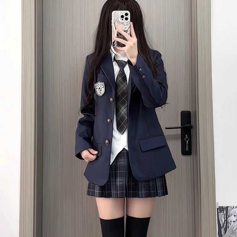 Jk制服紺色スーツスーツ学院風スーツジャケット|undefined