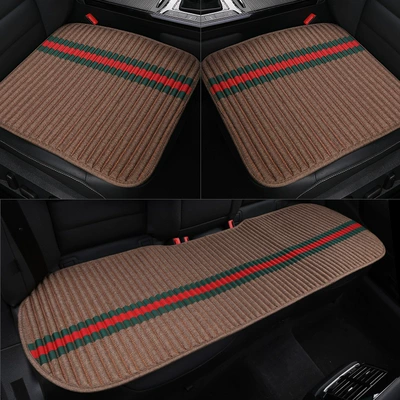 Cushion Car Seat Cushion Without Backrest — Cool pad - brown-three-piece-set-with-five-seats