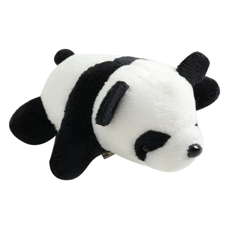 Dibujos animados en línea celebridad estilo tridimensional Panda broche felpa pequeña panda muñeca ins acostado oso gato joyería mochila colgante