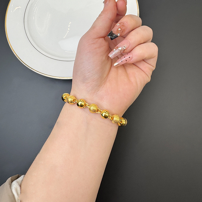 Nuevos productos de oro de arena vietnamita temperamento retro pulsera de cuentas mujeres étnicas viento no se desvanecerá joyas Yiwu al por mayor