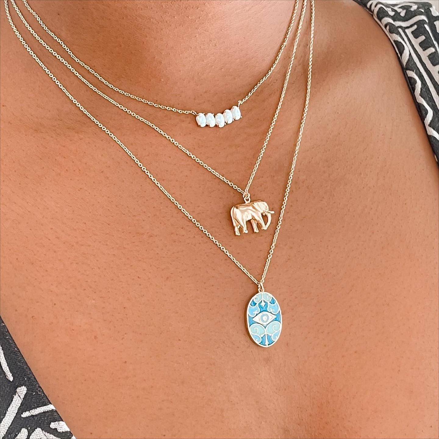 Retro Devilu0027S Eye Palm Oval Stainless Steel Enamel Rhinestones Pendant Necklace