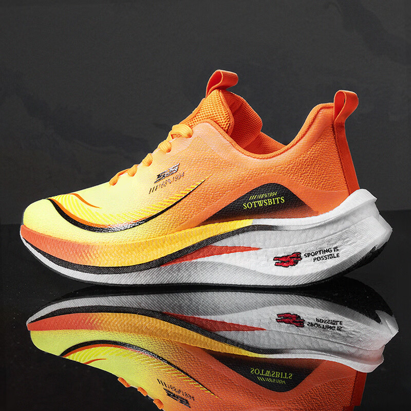 Zapatillas de tablero de carbono Putian verano 2025 nueva superficie de malla transpirable ultraligera amortiguación de impactos para estudiantes deportivos zapatillas para correr