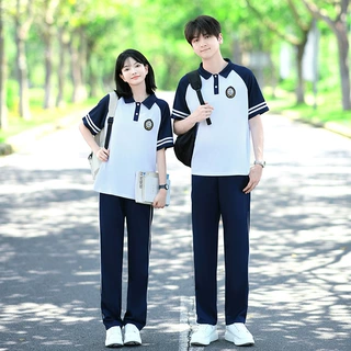 毕业照短袖初高中生运动会学院风学生班服班服套2026情侣装批发