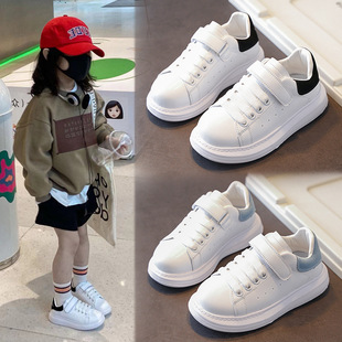 Children's Shoes Girls' White Shoes Genuine Leather 2025 New Spring and Autumn Big Children's Shoes Boys' Sports Shoes Mcqueen Children's Shoes