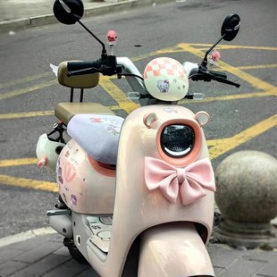 台鈴初戀電動車裝飾蝴蝶結貼紙電瓶車通用卡通擺件配件改裝配飾