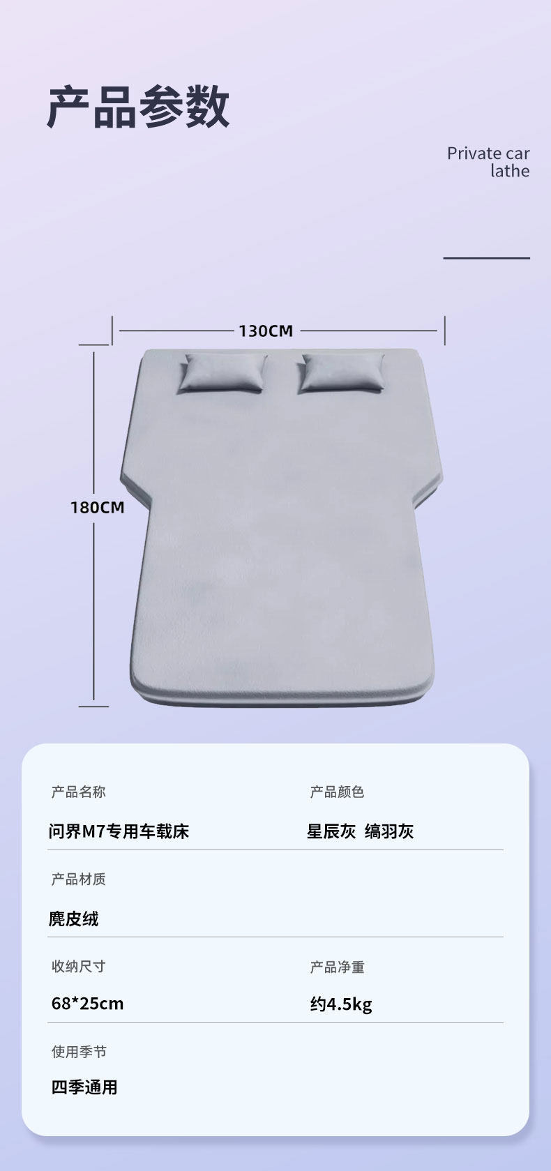 Huawei Aito M7 Inflatable Mattress for Car Trunk, Car Rear Seat Sleeping Pad, Sleeping Gadget for Five-Seater Vehicles