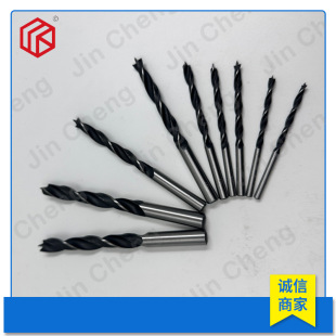 Source manufacturer three-tip woodworking drill stainless steel straight shank twist drill high speed steel twist drill
