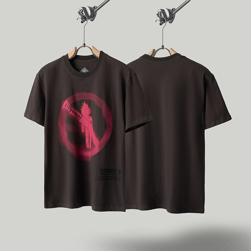 Travis de manga corta M mark Scott pequeño pato amarillo cactus relámpago rap tour TS pareja conjunta camiseta de hip-hop