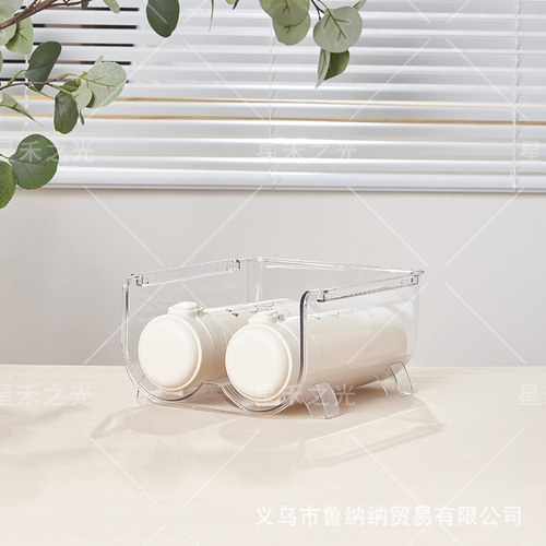 Factory Direct Sale PET High-Transparency Insulated Water Cup Storage Rack Red Wine Display Desktop Stand