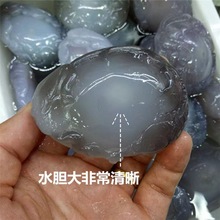 G天然水胆玛瑙把玩抛光件玉髓玉石雕刻手把件精品摆件镂空收藏