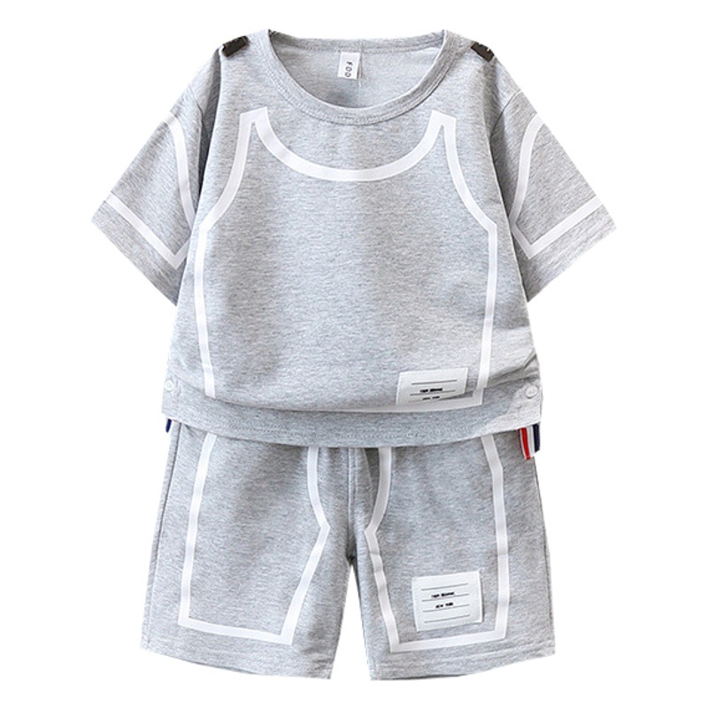Conjunto de Verano para Niños 3370, Estilo 2026, Ropa Infantil de Manga Corta, Ropa Deportiva para Niños, Estilo Coreano Moderno image 1