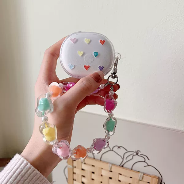 Transparent soft shell-color love (with bracelets)