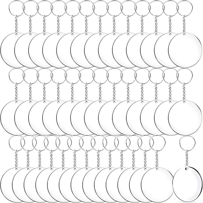 Acrylic Keychain Blank Set Round Ornament Decoration DIY Projects and Crafts Holiday Gifts Acrylic Keychain Blank Set Round Ornament Decoration DIY Projects and Crafts Holiday Gifts