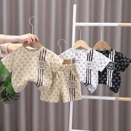 2026夏季新款男童夏装套装帅气儿童男宝宝两件套短袖短裤百搭洋气