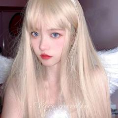 Hair accessories for women with bangs and long straight hair, daily face-shaping, off-white synthetic hair cap, fast supply vendor