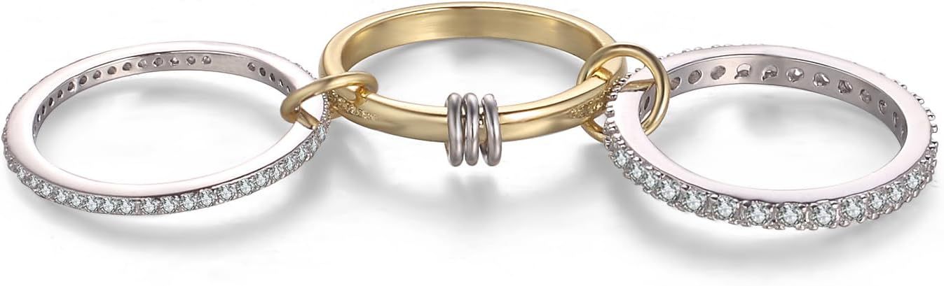 Wholesale Jewelry Simple Style Geometric Titanium Steel Zircon Inlay Rings display picture 2