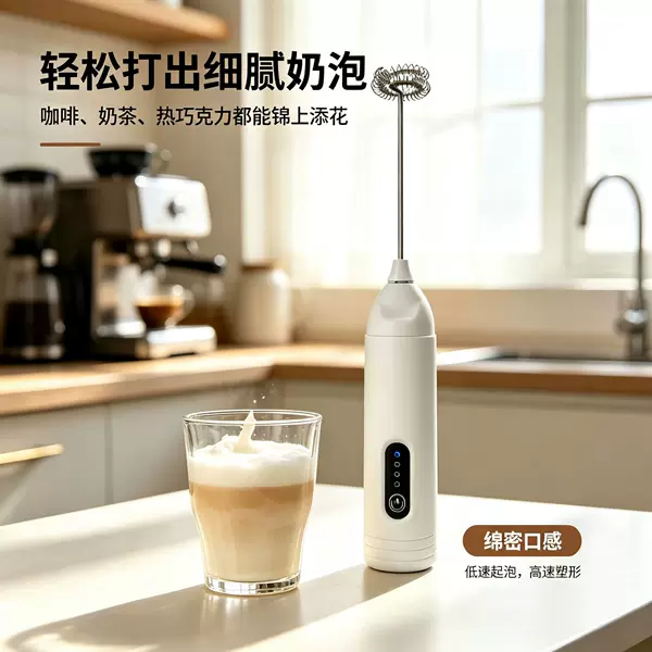 Factory Direct Sales Milk Frother, Electric Coffee Cream Mixer, Egg Beater, Household Multi-Function Whipper