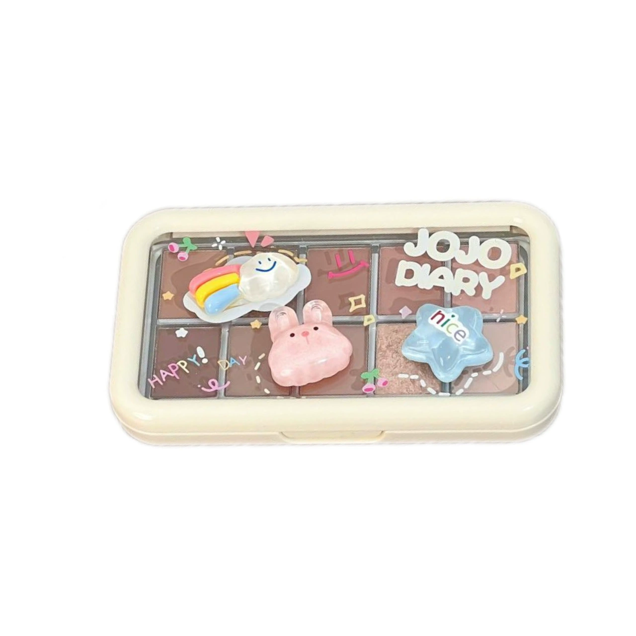 Палетка теней для век JOJO DIARY, стразы на ногтях, тени для век, десять цветов, земные тона