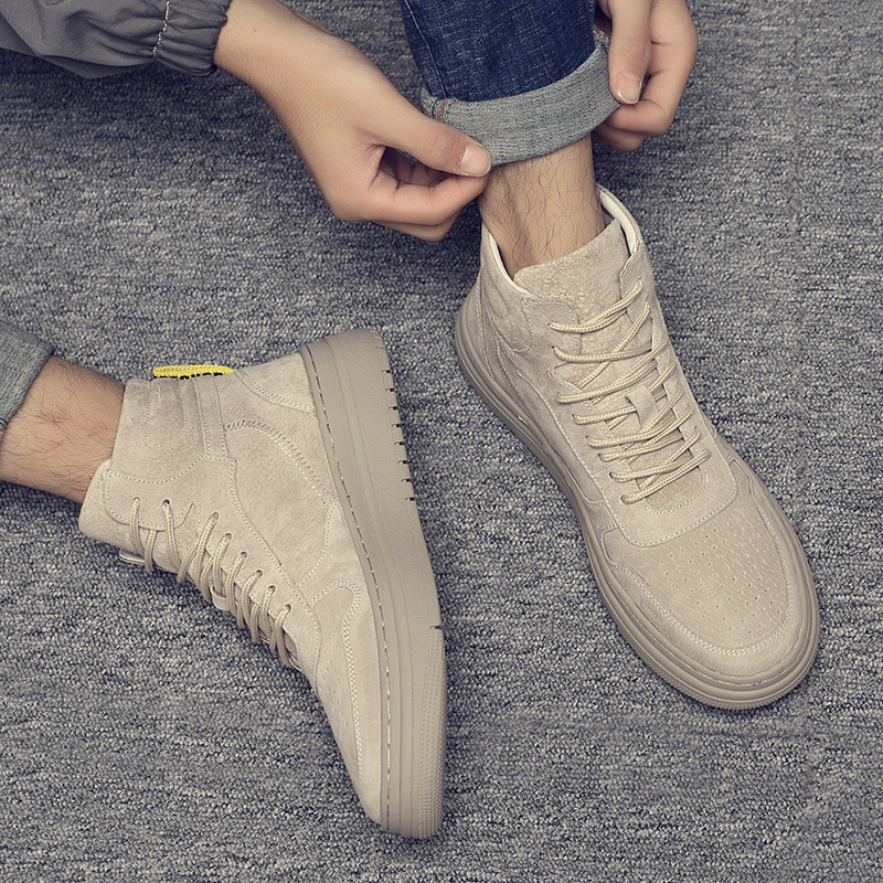 工装休闲潮鞋子潮流秋冬季男中邦运动马丁靴男韩版高帮鞋板鞋短靴