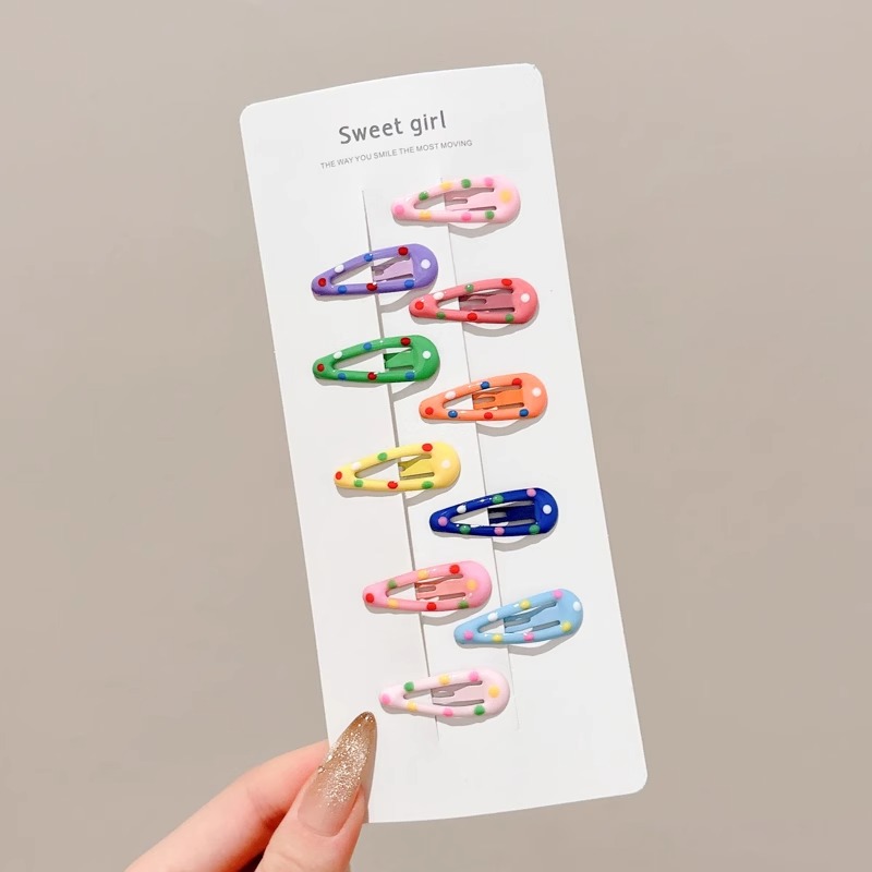 Horquilla de estrella de color dopamina 2025 nueva horquilla de gota de agua de nube para niños flequillo lateral bb clip tocado