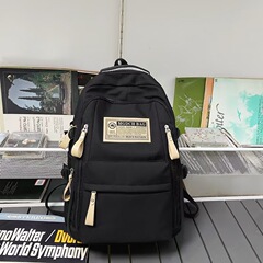 春夏シンプル旅行バックパックコンピュータバックパック無地超軽量中学生スクールバッグキャンパススタイル