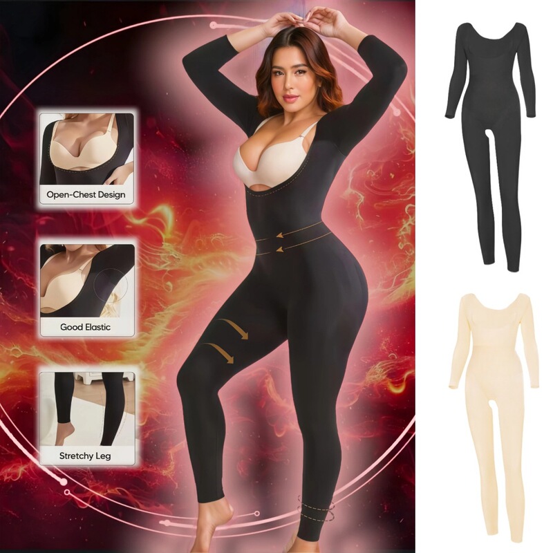 Autumn and Winter Women's Full Body Shapewear, Breast Lift, Abdominal Control, Sports Fitness Shapewear, Waist Lift, Arm Lift, Body Shaping Long Clothes and Pants