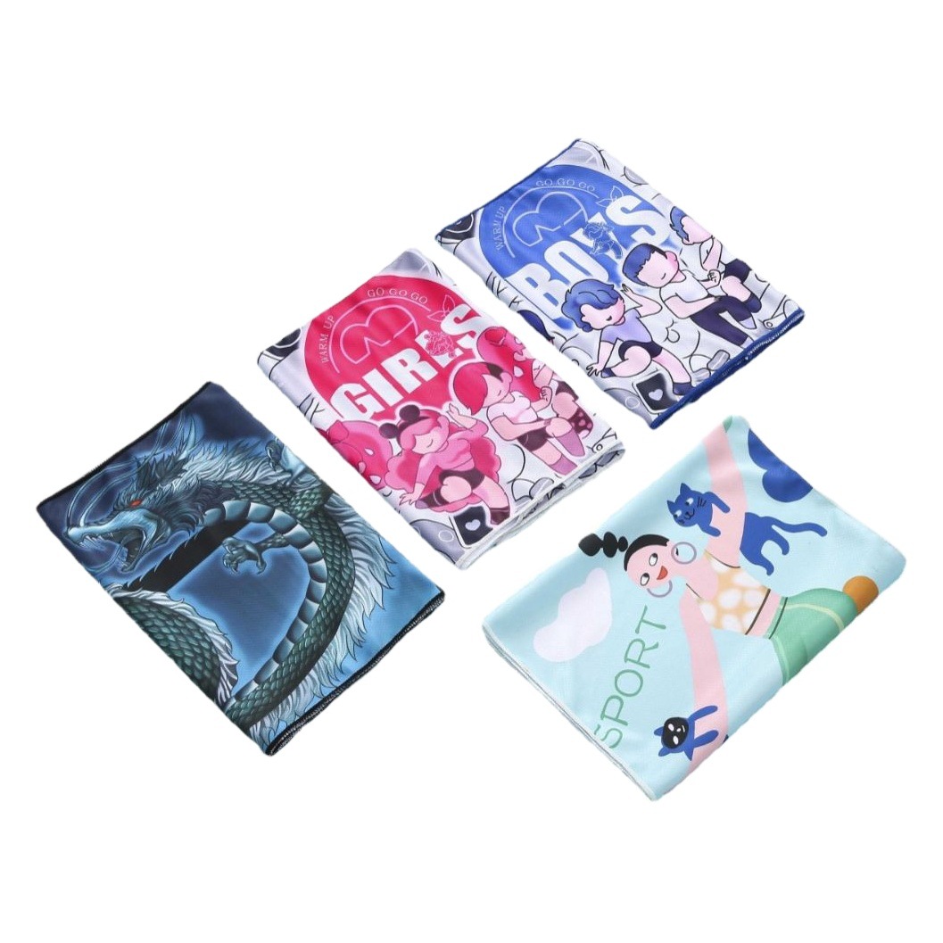 Cold feeling sports towel sweat-absorbent gym quick-drying cooling cold feeling extra large sweat-wiping ice towel outdoor running sports
