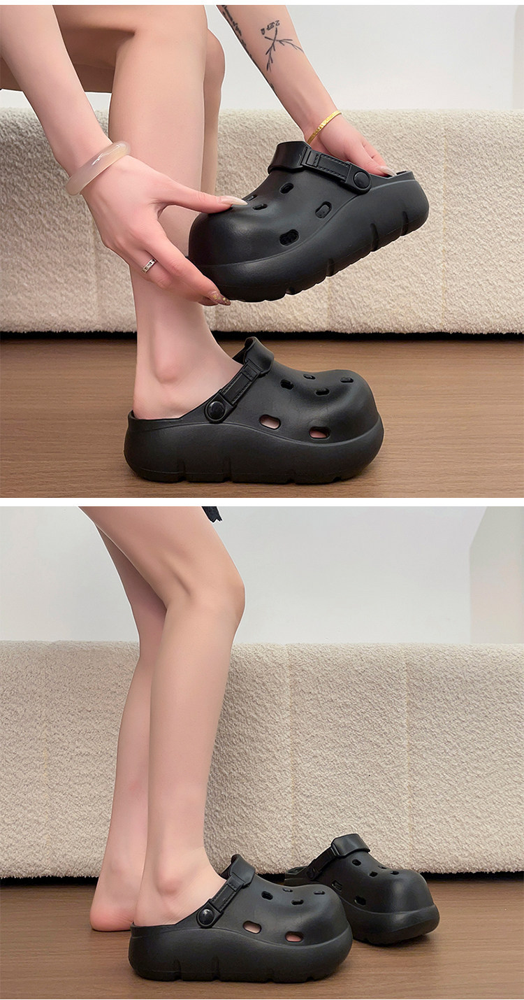 Women's Thick-soled Clogs Garden Slippers Non-slip Sandals_voghion.com