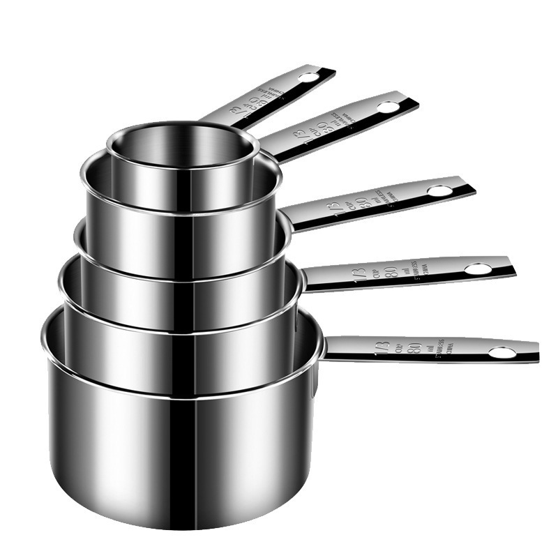 Cuchara de medición cuchara de taza de medición cuchara de leche en polvo de cocina postres herramientas de horneado de acero inoxidable set de café cuchara de medición con cuchara de medición
