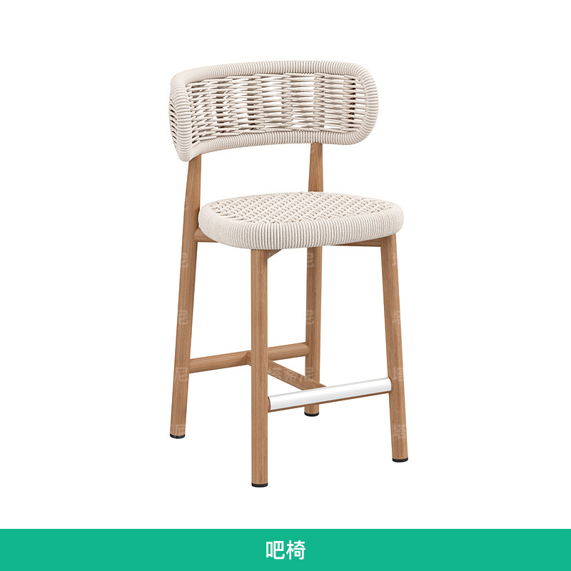 Mesa y silla al aire libre Villa patio al aire libre Jardín a prueba de lluvia silla de vidna terraza al aire libre silla de bar balcón mesa y silla de ocio combinación