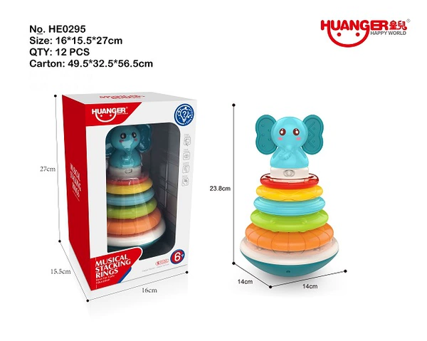 Slinky, Jenga, elephant