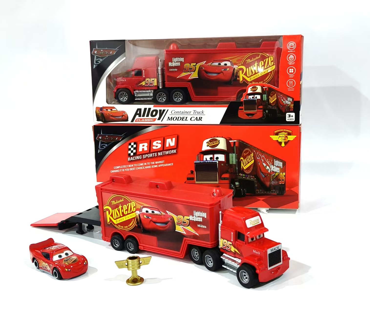 クロスボーダーの6種類の自動車の総動員の合金のレースの保安官の麦昆の板の歯の模型の滑車の置物