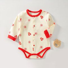 Spring and Autumn Infant Diaper Cover Long-Sleeve Baby Triangle Crawling Suit Pure Cotton Newborn Overalls Crawling Suit Four Seasons Underwear Winter