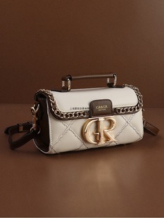Hong Kong 2025 Niche New Women's Bag Heavy Embroidery Satchel Small Square Bag Chain Bag High-End Crossbody Armpit Bag
