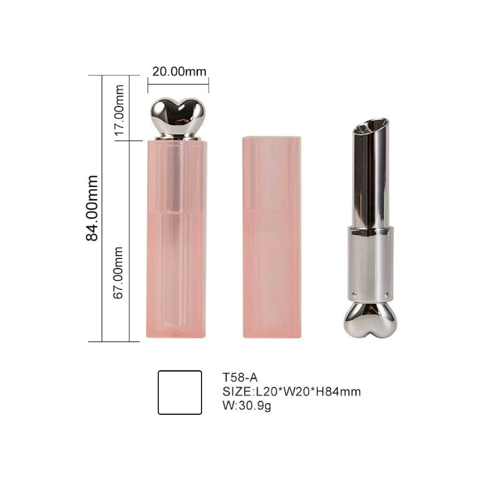 11.1mm斜口空管 润唇管口蜡口红管彩妆包材 可定制logo