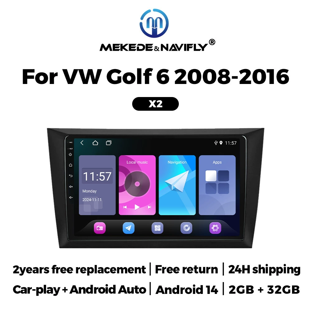 Подходит для Volkswagen Golf 6 2008-2016 Android GPS навигация MP5 Bluetooth плеер CarPlay