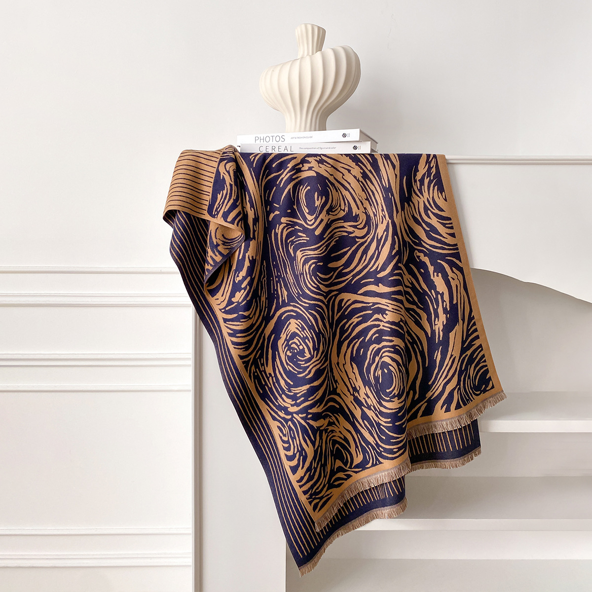 Chal Multiusos con Estampado de Cebra de Poliéster, Mantenerse Caliente, para Oficina e Invierno image 9