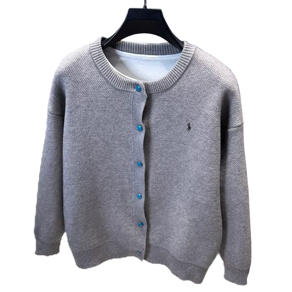 Explosiones transfronterizas de tamaño europeo bordado cardigan suéter de punto chaqueta de hombre botón turquesa fábrica de marea al por mayor