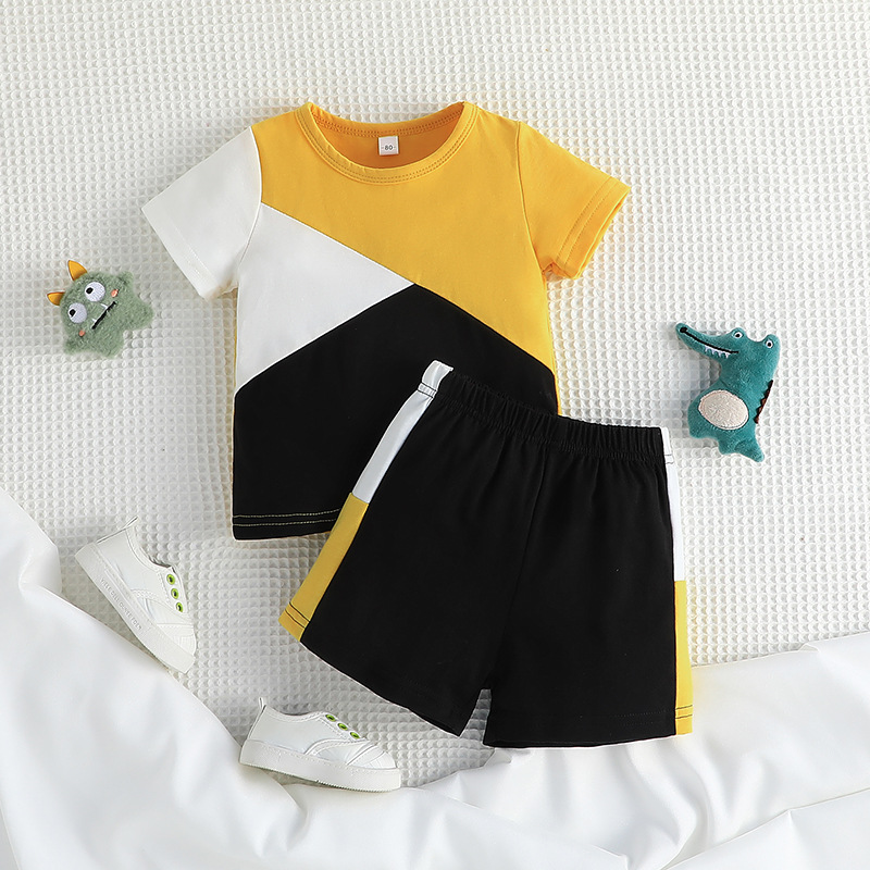 Casual Color Block Polyester Boys Clothing Sets display picture 4