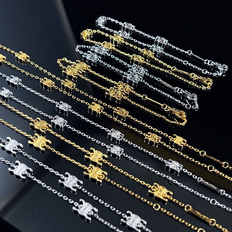 Celi High Version Nine Accessories Arc De Triomphe Logo Necklace Bracelet High-End Multi-Pendant Clavicle Chain Factory Direct Sale Celi High Version Nine Accessories Arc De Triomphe Logo Necklace Bracelet High-End Multi-Pendant Clavicle Chain Factory Direct Sale