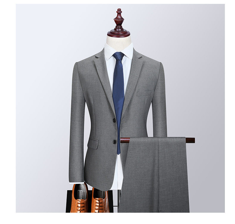Bộ vest nam ba món ôm dáng, áo vest công sở cho nhân viên văn phòng và chú rể — Burgundy (áo đơn hai nút), Burgundy (áo đơn một nút), Màu xanh (áo đơn hai nút), Màu xanh (áo đơn một nút) chi tiết 40