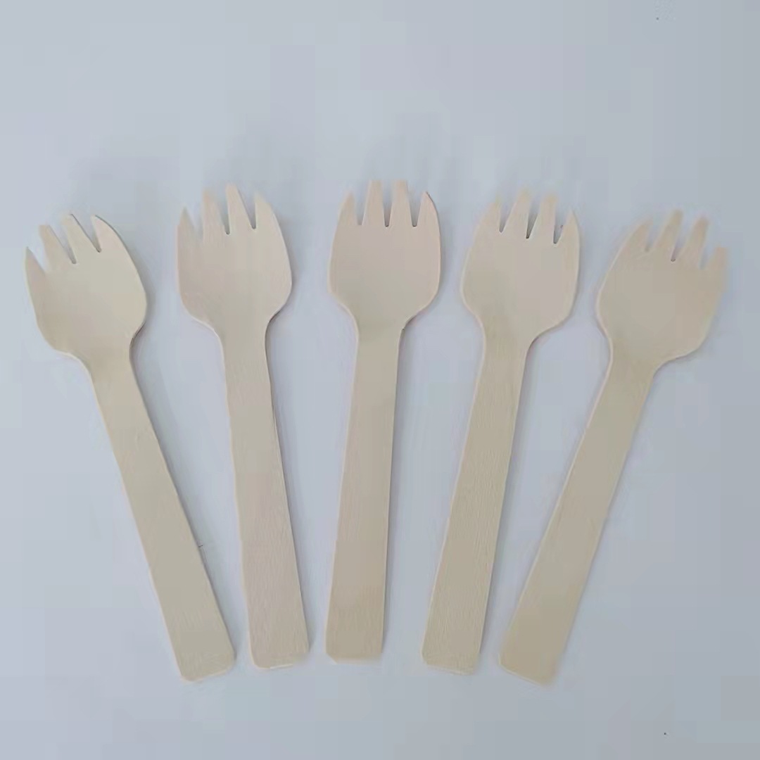可降解桦木木制刀叉勺餐具一次性木勺子木头叉子汤勺木质餐叉勺子