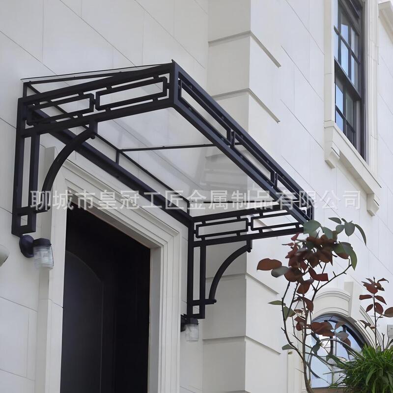 Iron Awning for Villa Entrance Door, Outdoor Decorative Entrance Door Awning, Hand-Forged Iron Awning Iron Awning for Villa Entrance Door, Outdoor Decorative Entrance Door Awning, Hand-Forged Iron Awning