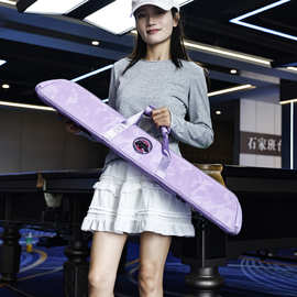 跨境软包台球杆包1/2球杆PU防水面料单肩手提包6孔桌球台球专用