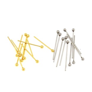 in stock Supply Stainless Steel Ball Needle DIY Handmade Material Bead Needle Plated Real Gold Big Head Steel Ball Jewelry Needle