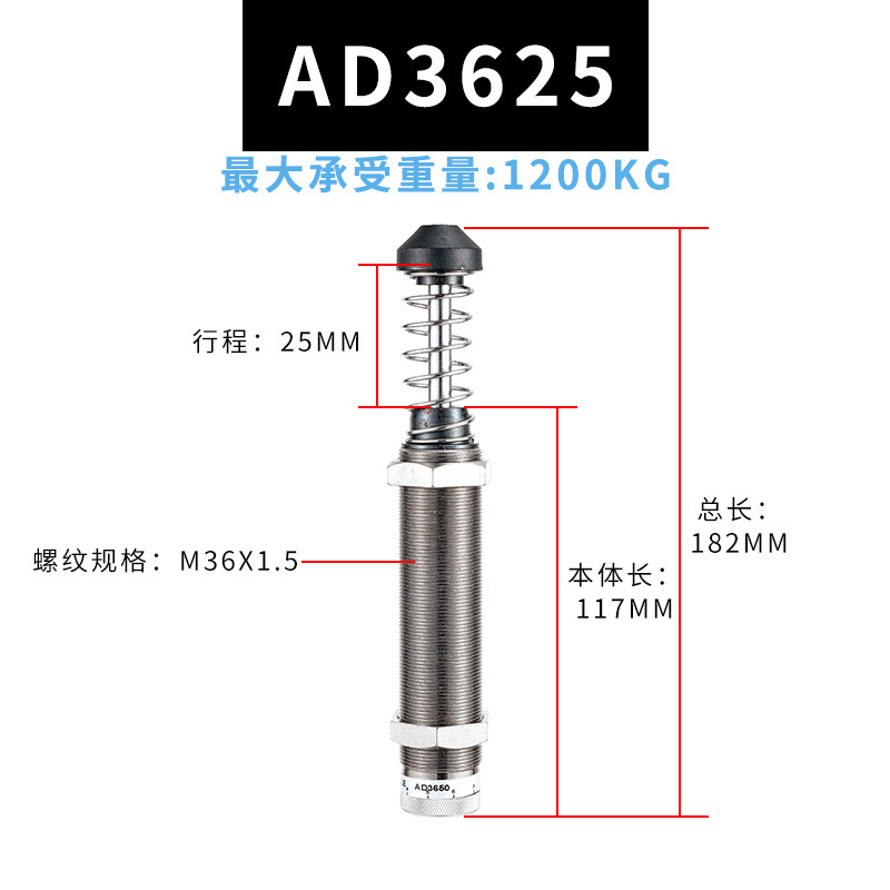 油圧緩衝器油圧ロボット部品ダンパーac/ad/acd/hr/sr/rb/rbc規格がそろっている|undefined