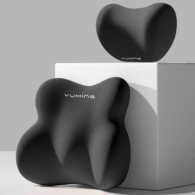 and Lumbar Support Memory Foam for: Waist support - black-suit