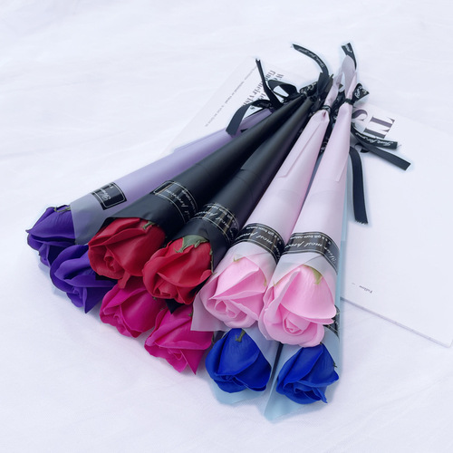 Women's Day Gift Wholesale Simulation Rose Soap Flower Carnation Opening Event Promotion Street Sweeping Promotion