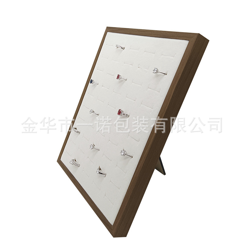 现货批发木质项链戒指耳环首饰展示架珠宝饰品手链展示架盘可折叠